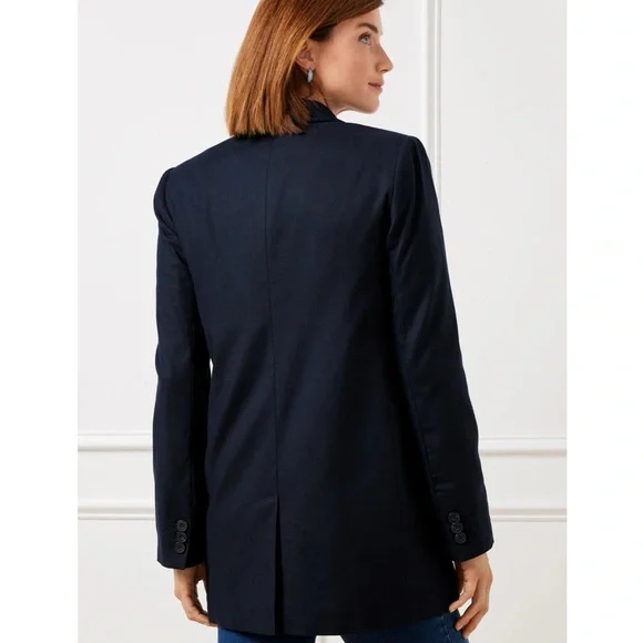 NWT New Talbots Women’s Relaxed 90s Blazer in Navy Blue (14) - Picture 5 of 10